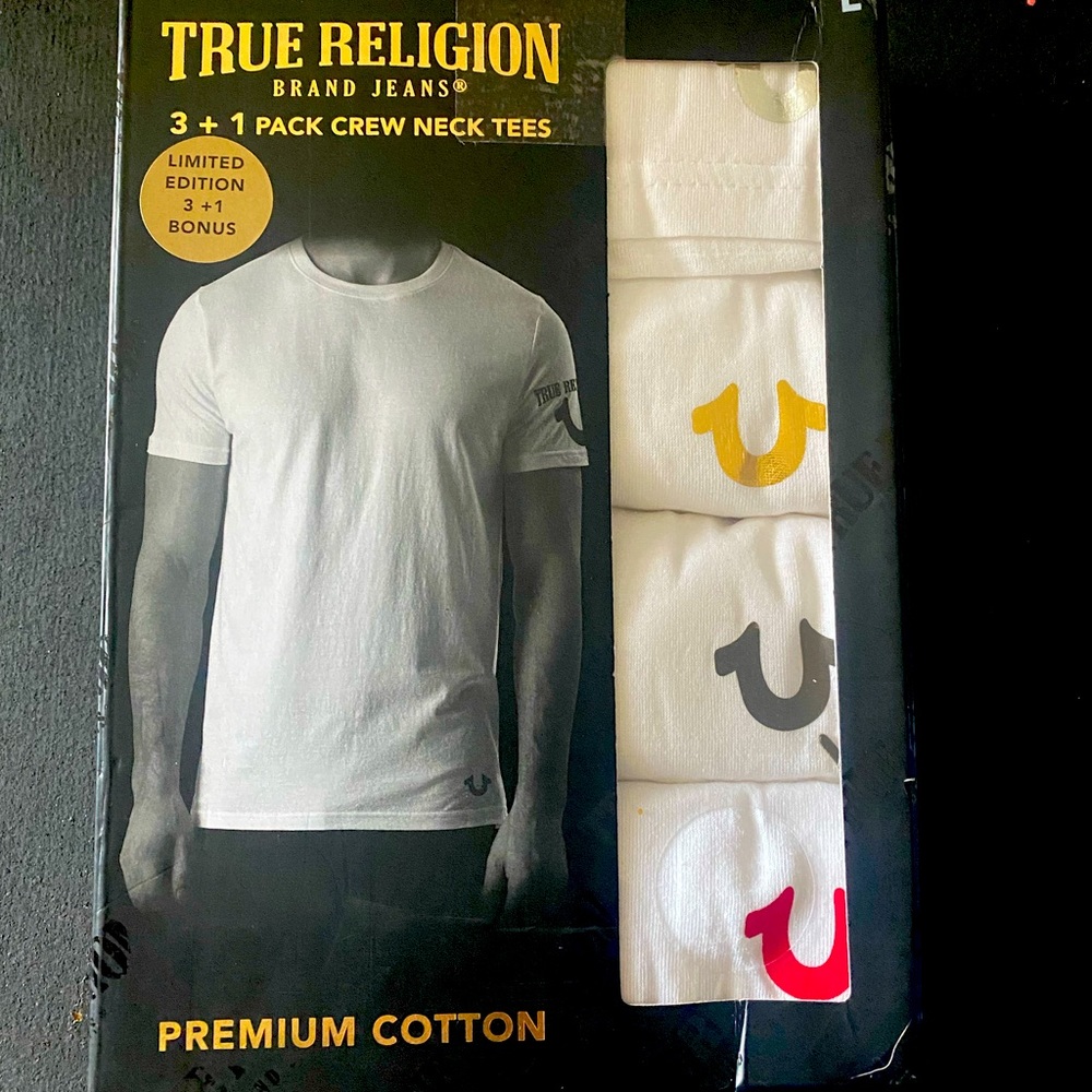True Religion 4 pack Crew Neck Tees